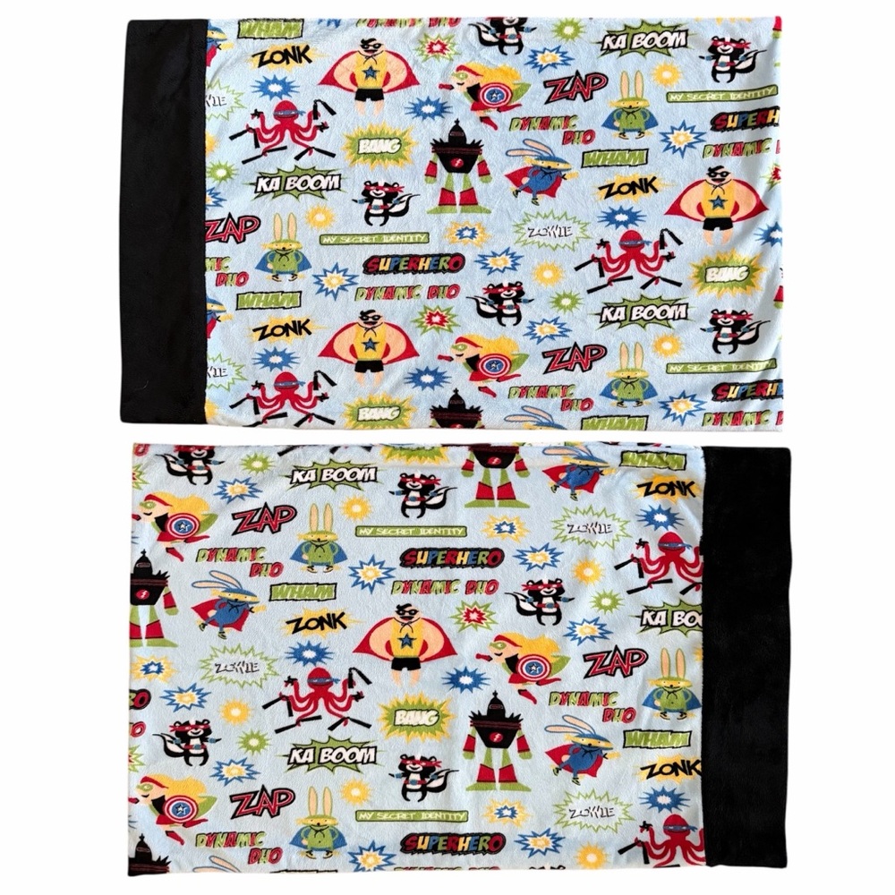 Sometimes I Sew – Superhero MINKY Pillowcase Set – Standard Size (NEW)